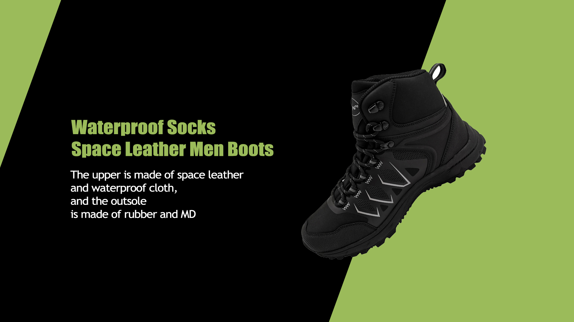 Waterproof Socks Space Leather Men Boots