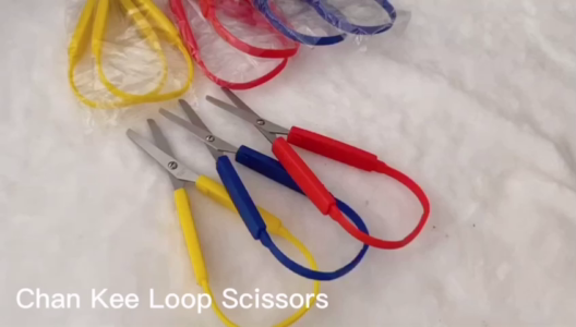 Chan Kee Loop Scissors Wholesale Shears Stainless Steel Student Open Loop Scissors Manufacturer